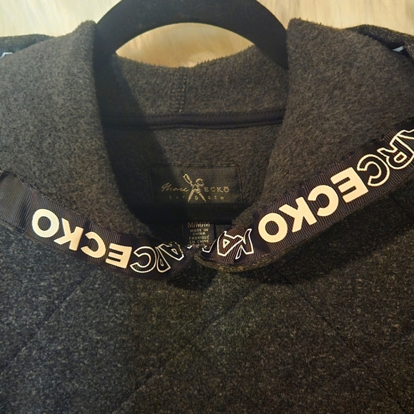 Marc Ecko Rare Classic Charcoal Heather Quilted Pullover Hoodie - Picture 3 of 6